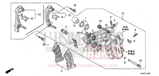 ETRIER DE FREIN AVANT FES125AC de 2012